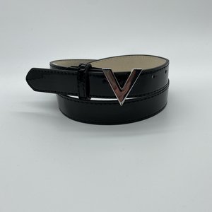 Valentino by Mario Valentino Glans belt silver logo