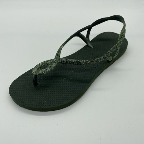 Havaianas Luna Olive Glitter