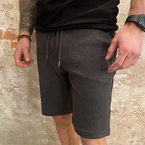 Solid Dark Grey Short Jogger