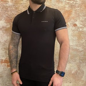 Airforce Polo Double Stripe True Black
