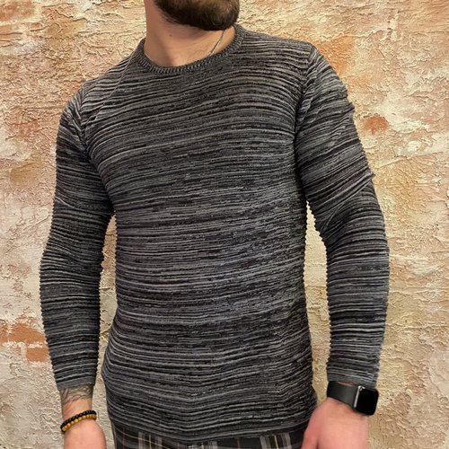 Solid Knit black melange Solid Knit black melange