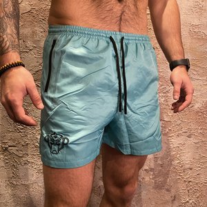 Black Bananas Palm Pocket Swimshort Aqua