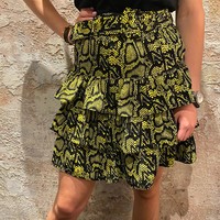 Poison Green Snakey Skirt