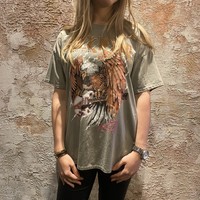 Oversized t-shirt Rock Roll green