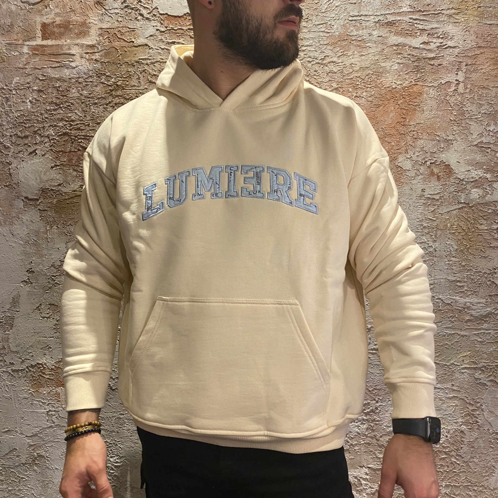 lumiere hoodie beige