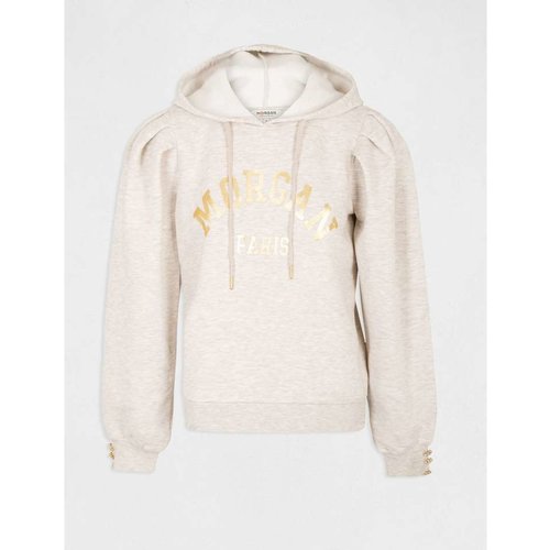 Morgan de Toi Logo Hoodie Beige/Gold