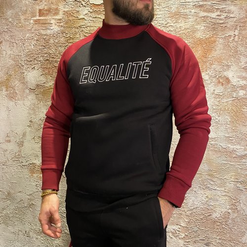 Equalité Dali Tracksuit Black & Burgundy