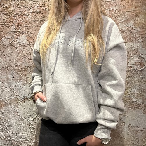 LA Sisters Rhinestone Wifey Hoodie grey LA Sisters Rhinestone Wifey Hoodie grey