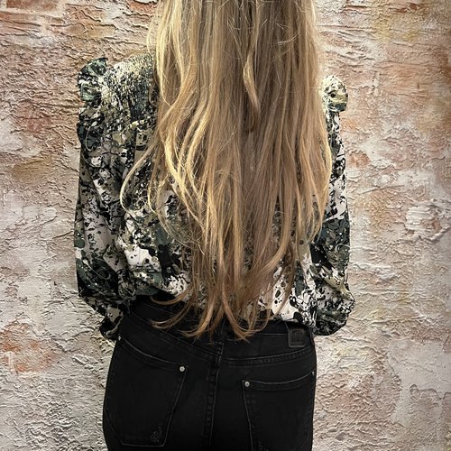 Have2have jurkjes Blouse print groen