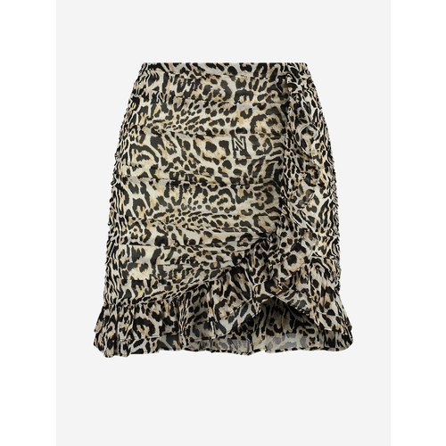 Nikkie Snow Leopard Skirt Cream Black