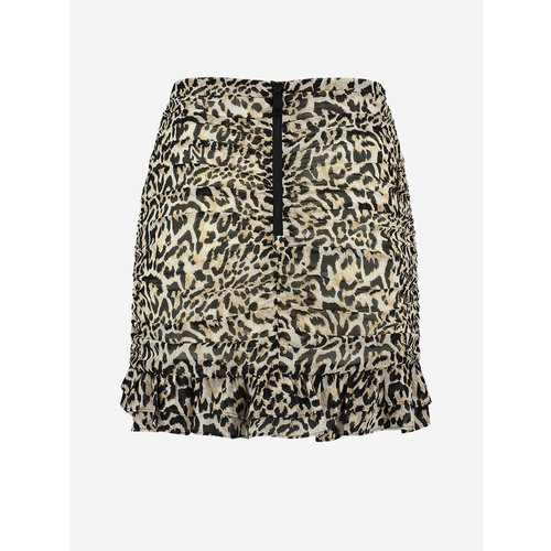 Nikkie Snow Leopard Skirt Cream Black