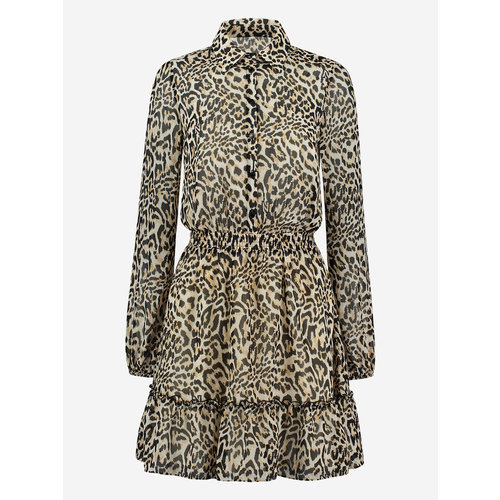 Nikkie Snow Leopard dress Cream Black