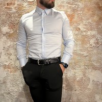 Slimfit Blouse Light Blue