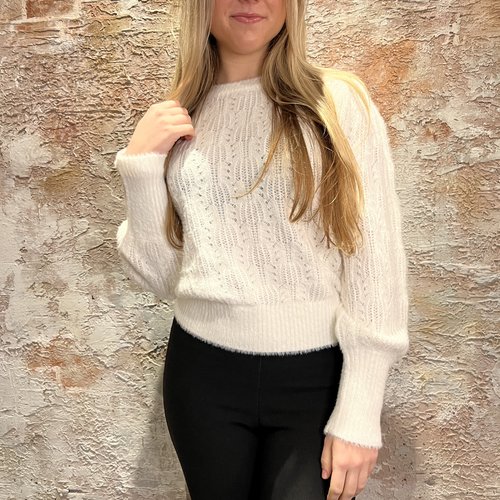 Morgan de Toi Pull Mjoa Rond Off White Morgan de Toi Pull Mjoa Rond Off White