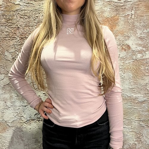 Nikkie Rib Top Turtle neck Brunished Pink