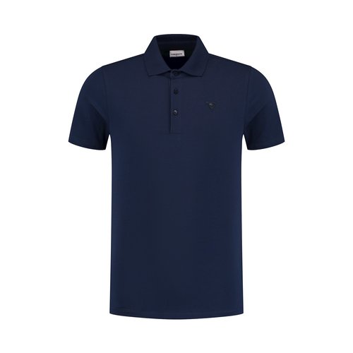 Purewhite Triangle Chest Polo Navy