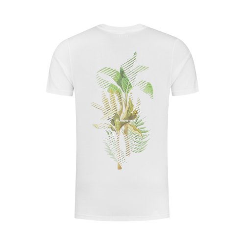 Purewhite Triangle Leafs T-shirt White