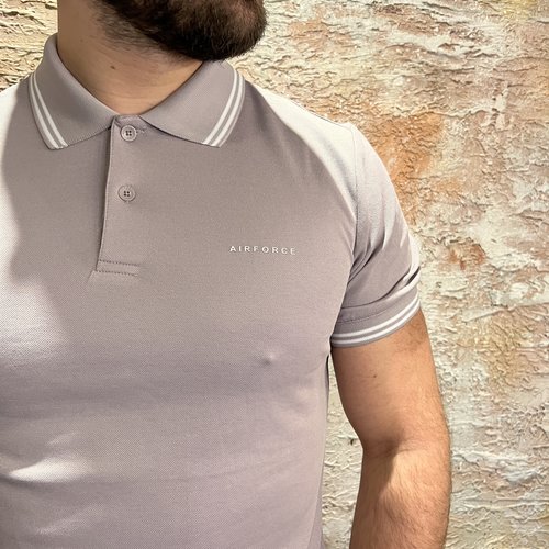 Airforce Polo Double Stripe Gull