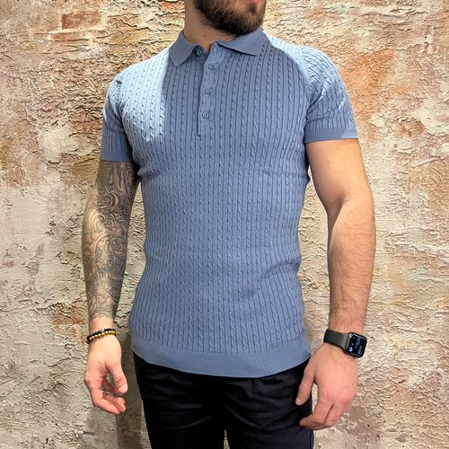 Radical Polo Button Light Blue Radical Polo Button Light Blue