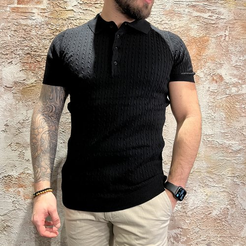 Radical Polo Button Black Radical Polo Button Black