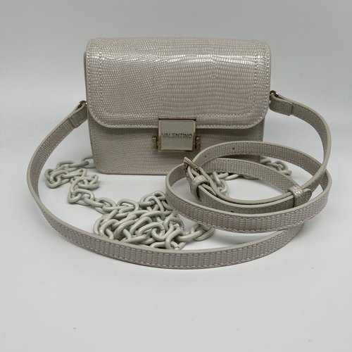 Valentino by Mario Valentino Nicum Satchel Ecru Valentino by Mario Valentino Nicum Satchel Ecru