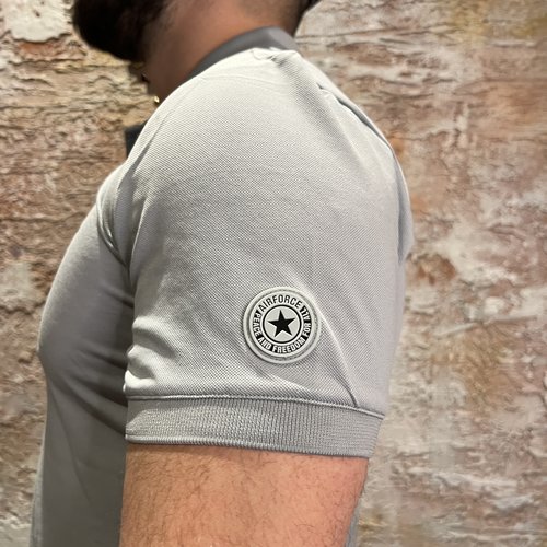 Airforce Badge Polo Purtian Grey