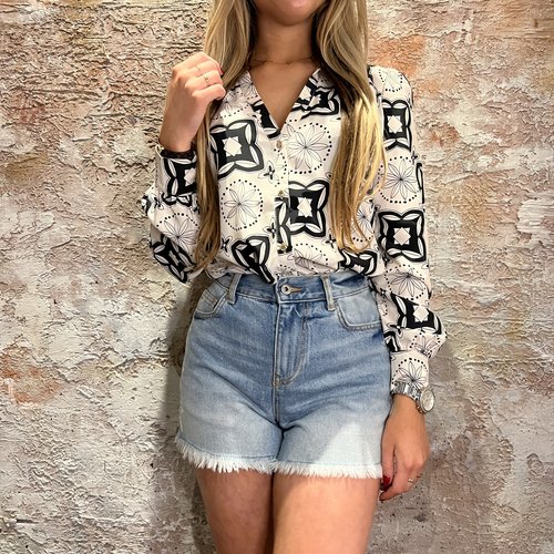 Morgan de Toi Copue Blouse Off White Morgan de Toi Copue Blouse Off White