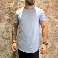 Jim Ronde Hals T-shirt Blue