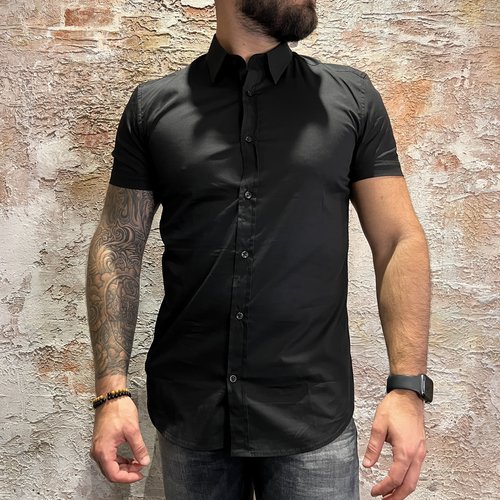 Antony Morato Blouse Korte Mouw Zwart