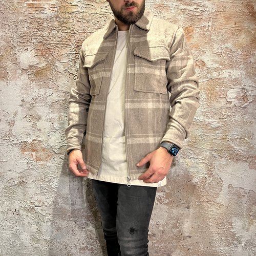 Circle Of Trust Lowen Zip Overshirt Brindle