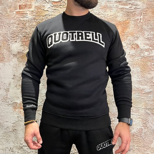 Quotrell University Crewneck Black White Quotrell University Crewneck Black White