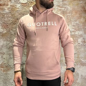 Quotrell Basic Hoodie Mauve White