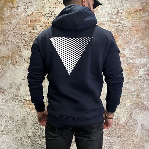 Purewhite Triangle Navy Hoodie Purewhite Triangle Navy Hoodie