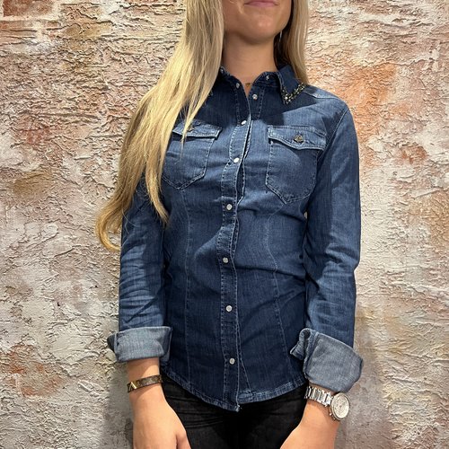 Liu.Jo Denim Blouse Blue Luxury Liu.Jo Denim Blouse Blue Luxury
