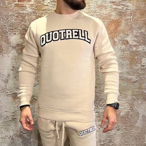 Quotrell University Crewneck Beige/Black Quotrell University Crewneck Beige/Black