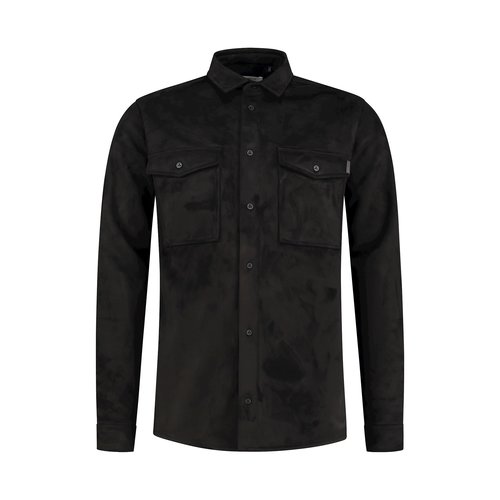 Purewhite Shirt Suedine Black