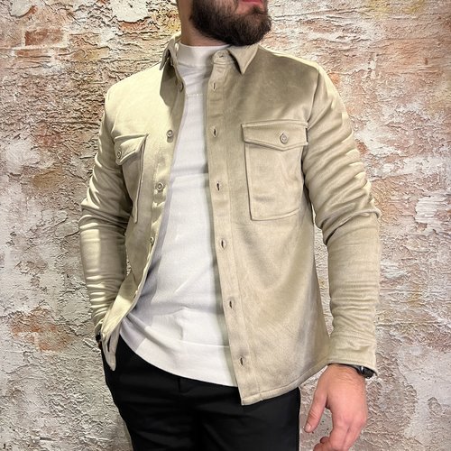 Purewhite Shirt Suedine Taupe