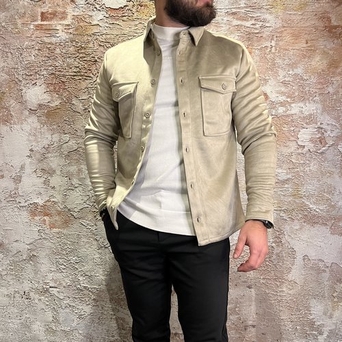 Purewhite Shirt Suedine Taupe