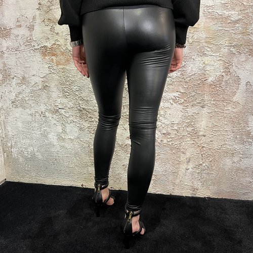 LA Sisters Faux leather legging zwart