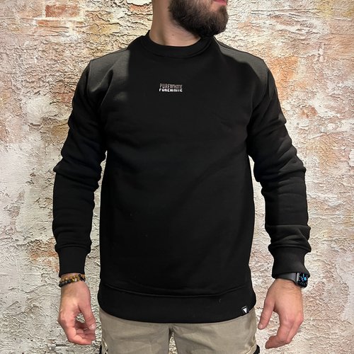 Purewhite Crewneck Logo Back Artwork Black Purewhite Crewneck Logo Back Artwork Black