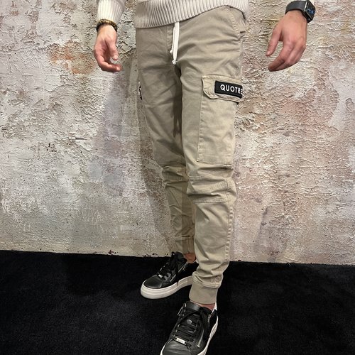 Quotrell Casablanca Cargo Pant Sand Black