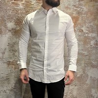 Slimfit Overhemd Cotton Elastan White