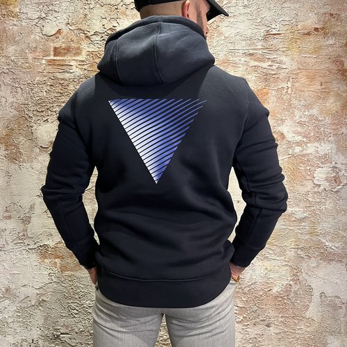 Purewhite Hoodie Gradient Print Navy Purewhite Hoodie Gradient Print Navy
