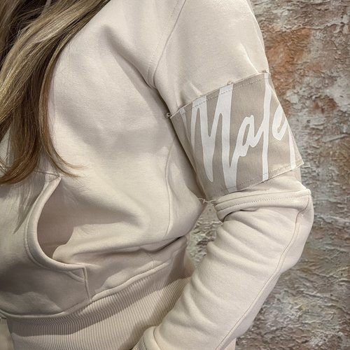 Malelions Women Captain Hoodie Beige/Offwhite