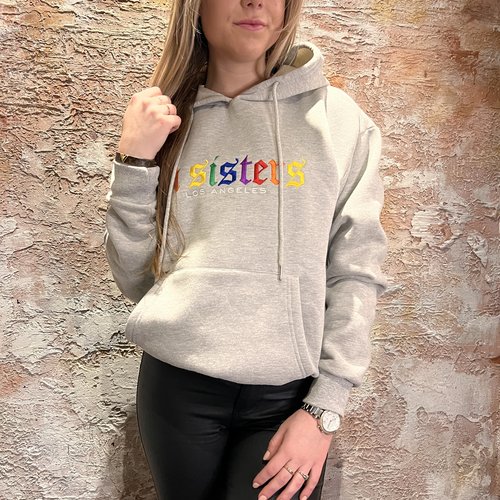 LA Sisters Rainbow Hoodie Grijs