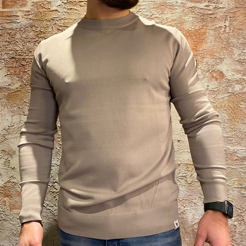 Purewhite Pullover Round Neck Taupe 22030804