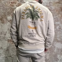 Crewneck with small logo on chest Sand