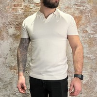 Polo Kraag Breisel Off White