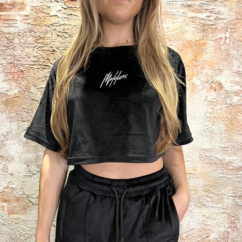 Malelions Sasha Cropped T-shirt Black