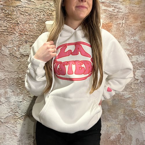 LA Sisters Bubblegum Hoodie White